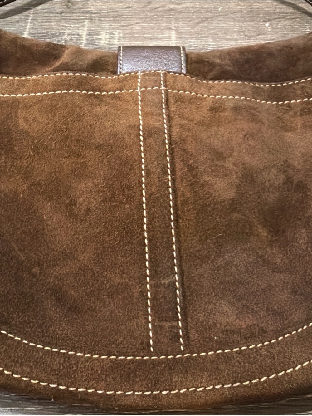 Vintage Coach Soho 9688 Shoulder Bag Brown Suede Leather Buckle Flap Y2K *Nice* - Picture 10 of 16